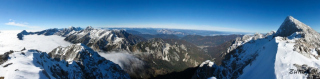 Pogled proti Mojstrovki in Kranjski Gori