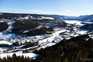 Pogled na Fagernes in dolino Valdres