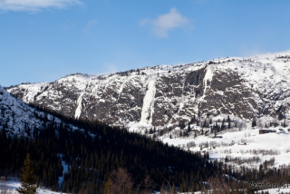 Prvi pogled na slapove v Stavedalen