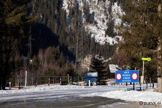 Cesta naprej od Gmundehutte je zaprta