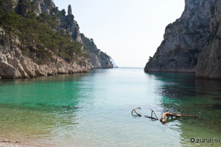 Pogled iz plaže En Vau