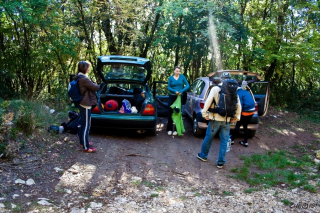 Na parkirišču nad Limcem